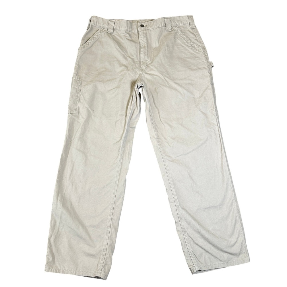 Carhartt B151 TAN Dungaree Fit Canvas Work Pants Khaki Mens 40x32 (38x30)